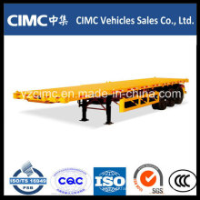 Cimc 3 Axles 40 Tons Flatbed Trailer / Container Chassis